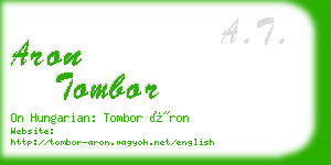 aron tombor business card